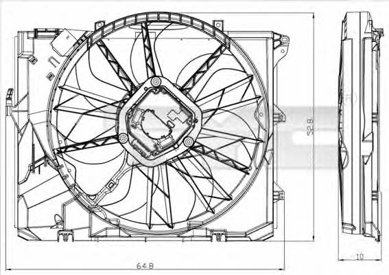 TYC 803-0012 Hub, engine cooling fan wheel 8030012: Buy near me in Poland at 2407.PL - Good price!