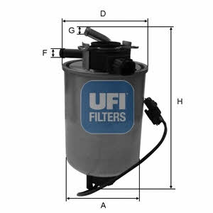 Ufi 24.018.01 Fuel filter 2401801: Buy near me in Poland at 2407.PL - Good price!