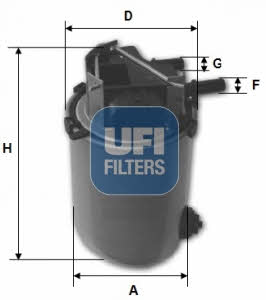 Ufi 24.061.01 Fuel filter 2406101: Buy near me in Poland at 2407.PL - Good price!