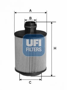 Ufi 25.112.00 Oil Filter 2511200: Buy near me in Poland at 2407.PL - Good price!