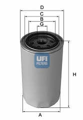 Ufi 23.108.02 Oil Filter 2310802: Buy near me in Poland at 2407.PL - Good price!