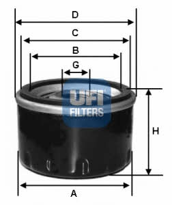 Ufi 23.434.00 Oil Filter 2343400: Buy near me in Poland at 2407.PL - Good price!