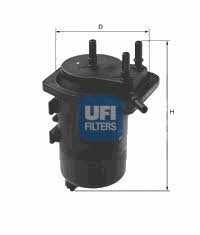 Ufi 24.013.00 Fuel filter 2401300: Buy near me in Poland at 2407.PL - Good price!