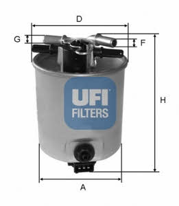 Ufi 24.025.01 Fuel filter 2402501: Buy near me in Poland at 2407.PL - Good price!