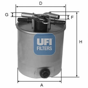 Ufi 24.026.01 Fuel filter 2402601: Buy near me in Poland at 2407.PL - Good price!