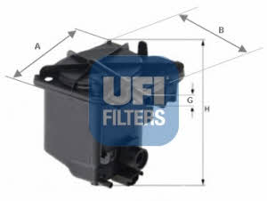 Ufi 24.027.00 Fuel filter 2402700: Buy near me in Poland at 2407.PL - Good price!