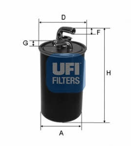 Ufi 24.030.00 Fuel filter 2403000: Buy near me in Poland at 2407.PL - Good price!