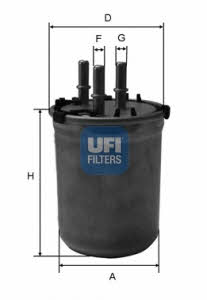 Ufi 24.033.00 Fuel filter 2403300: Buy near me in Poland at 2407.PL - Good price!