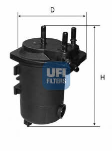 Ufi 24.051.00 Fuel filter 2405100: Buy near me in Poland at 2407.PL - Good price!