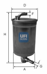 Ufi 24.072.00 Fuel filter 2407200: Buy near me in Poland at 2407.PL - Good price!