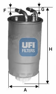 Ufi 24.099.00 Fuel filter 2409900: Buy near me in Poland at 2407.PL - Good price!