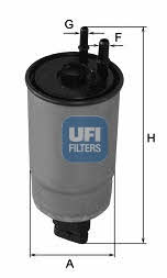Ufi 24.110.00 Fuel filter 2411000: Buy near me in Poland at 2407.PL - Good price!