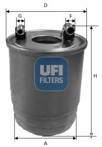 Ufi 24.111.00 Fuel filter 2411100: Buy near me in Poland at 2407.PL - Good price!