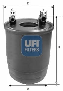 Ufi 24.112.00 Fuel filter 2411200: Buy near me in Poland at 2407.PL - Good price!