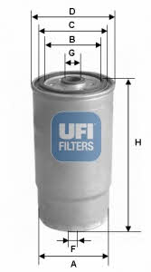Ufi 24.122.00 Fuel filter 2412200: Buy near me in Poland at 2407.PL - Good price!