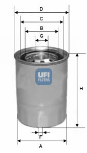 Ufi 24.327.00 Fuel filter 2432700: Buy near me in Poland at 2407.PL - Good price!
