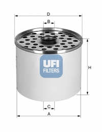 Ufi 24.360.00 Fuel filter 2436000: Buy near me in Poland at 2407.PL - Good price!