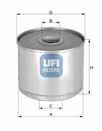 Ufi 24.360.01 Fuel filter 2436001: Buy near me at 2407.PL in Poland at an Affordable price!