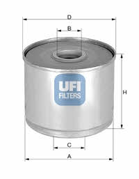 Ufi 24.360.01 Топливный фильтр 2436001: Отличная цена - Купить в Польше на 2407.PL!