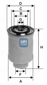 Ufi 24.366.00 Fuel filter 2436600: Buy near me in Poland at 2407.PL - Good price!