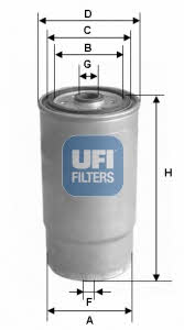 Ufi 24.379.00 Fuel filter 2437900: Buy near me in Poland at 2407.PL - Good price!