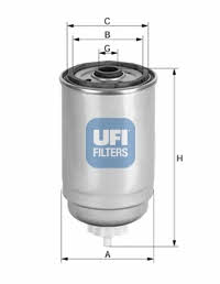 Ufi 24.397.00 Fuel filter 2439700: Buy near me in Poland at 2407.PL - Good price!