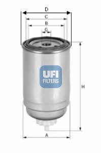 Ufi 24.399.00 Fuel filter 2439900: Buy near me in Poland at 2407.PL - Good price!