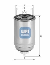 Ufi 24.408.00 Fuel filter 2440800: Buy near me in Poland at 2407.PL - Good price!