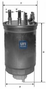 Ufi 24.412.00 Fuel filter 2441200: Buy near me in Poland at 2407.PL - Good price!