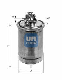 Ufi 24.418.00 Fuel filter 2441800: Buy near me in Poland at 2407.PL - Good price!