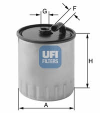 Ufi 24.429.00 Fuel filter 2442900: Buy near me in Poland at 2407.PL - Good price!