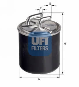 Ufi 24.436.00 Fuel filter 2443600: Buy near me in Poland at 2407.PL - Good price!