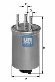 Ufi 24.445.00 Fuel filter 2444500: Buy near me in Poland at 2407.PL - Good price!