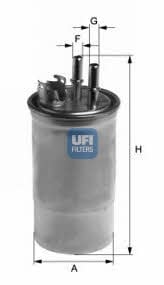 Ufi 24.450.00 Fuel filter 2445000: Buy near me in Poland at 2407.PL - Good price!
