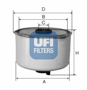 Ufi 24.454.00 Fuel filter 2445400: Buy near me in Poland at 2407.PL - Good price!