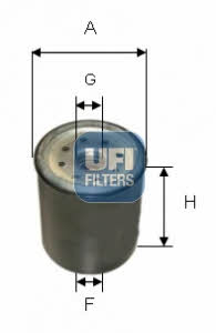 Ufi 24.461.00 Fuel filter 2446100: Buy near me in Poland at 2407.PL - Good price!
