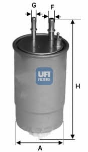 Ufi 24.ONE.01 Fuel filter 24ONE01: Buy near me in Poland at 2407.PL - Good price!