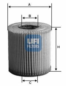 Ufi 25.022.00 Oil Filter 2502200: Buy near me at 2407.PL in Poland at an Affordable price!