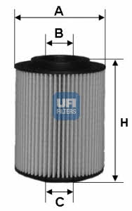 Ufi 25.054.00 Oil Filter 2505400: Buy near me at 2407.PL in Poland at an Affordable price!