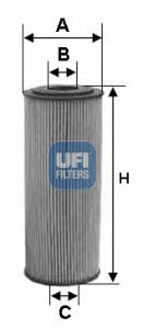 Ufi 25.124.00 Oil Filter 2512400: Buy near me in Poland at 2407.PL - Good price!