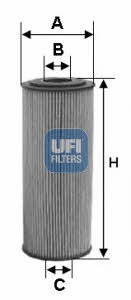Ufi 25.154.00 Oil Filter 2515400: Buy near me in Poland at 2407.PL - Good price!