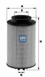 Ufi 26.011.00 Fuel filter 2601100: Buy near me in Poland at 2407.PL - Good price!