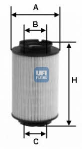 Ufi 26.014.00 Fuel filter 2601400: Buy near me in Poland at 2407.PL - Good price!