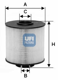 Ufi 26.017.00 Fuel filter 2601700: Buy near me in Poland at 2407.PL - Good price!
