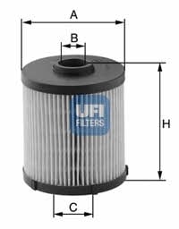 Ufi 26.020.00 Fuel filter 2602000: Buy near me in Poland at 2407.PL - Good price!