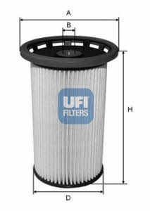 Ufi 26.025.00 Fuel filter 2602500: Buy near me in Poland at 2407.PL - Good price!