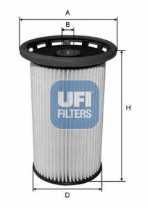 Ufi 26.038.00 Fuel filter 2603800: Buy near me in Poland at 2407.PL - Good price!