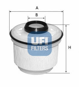 Ufi 26.045.00 Fuel filter 2604500: Buy near me in Poland at 2407.PL - Good price!