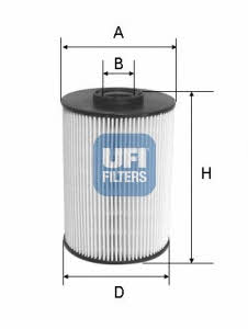 Ufi 26.055.00 Fuel filter 2605500: Buy near me in Poland at 2407.PL - Good price!
