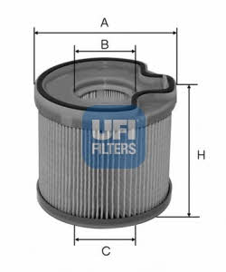 Ufi 26.691.00 Fuel filter 2669100: Buy near me in Poland at 2407.PL - Good price!